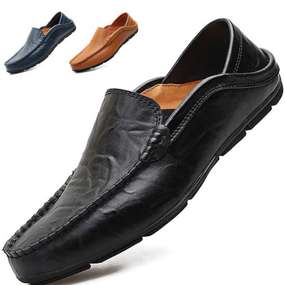 Amazon plus size men's shoes cowhide loafers men's casual leather shoes British single shoes casual shoes men's fashion shoes cross-border