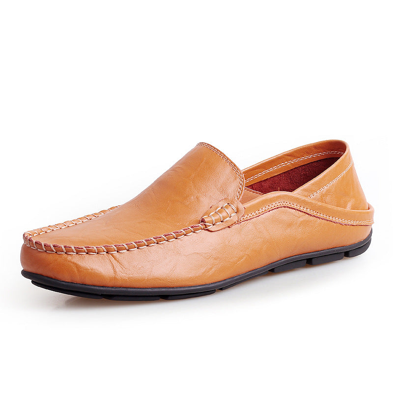 Amazon plus size men's shoes cowhide loafers men's casual leather shoes British single shoes casual shoes men's fashion shoes cross-border