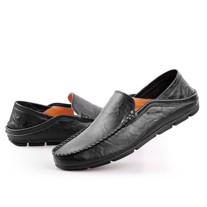Amazon plus size men's shoes cowhide loafers men's casual leather shoes British single shoes casual shoes men's fashion shoes cross-border