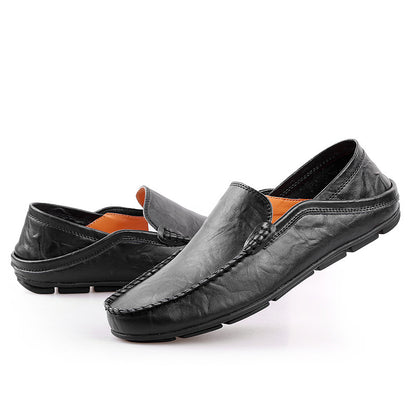 Amazon plus size men's shoes cowhide loafers men's casual leather shoes British single shoes casual shoes men's fashion shoes cross-border