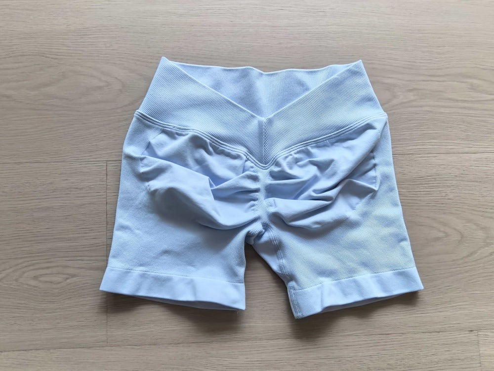 Amazon V-Waist Lycra High-Rebound Butt-Shaping Seamless Yoga Shorts Three-Quarter Length Shorts