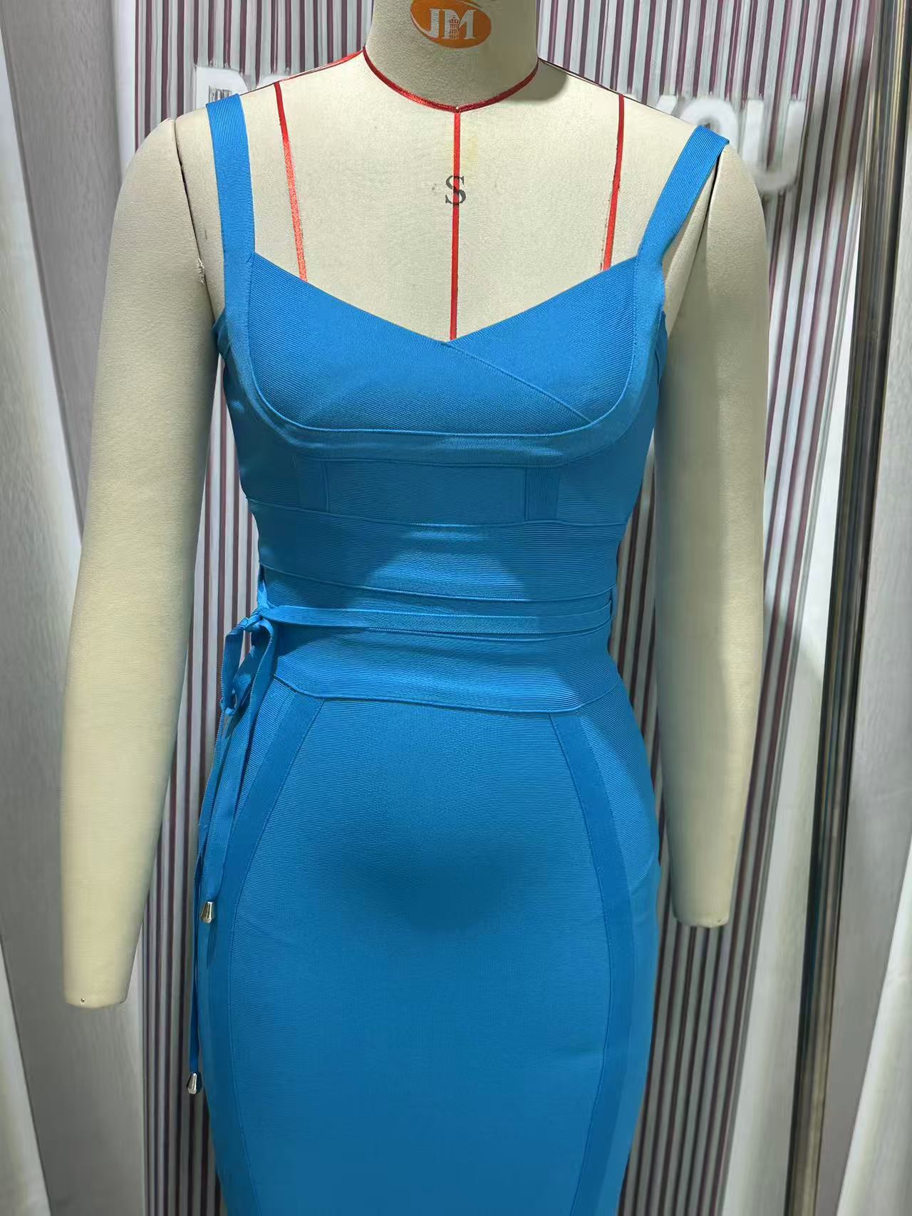 AmazSuspender Waist Sexy Hip-Covering Bandage Dress