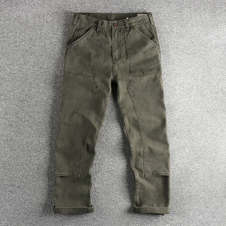 Ame-Kaji Workwear Straight-Leg Trousers