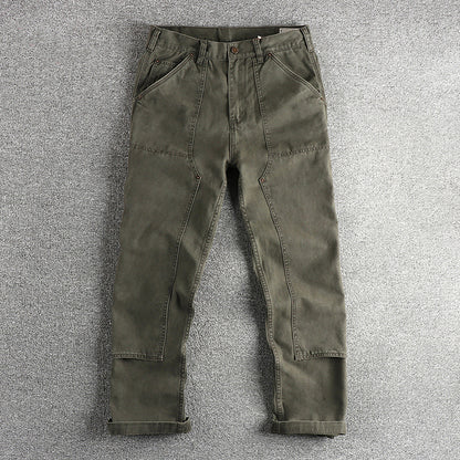 Ame-Kaji Workwear Straight-Leg Trousers