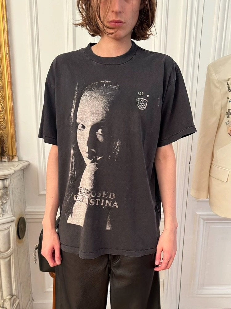 American Double-Sided Cartoon Print Cotton T-Shirt