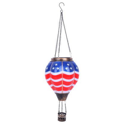 American Flag Hot Air Balloon Solar Lantern