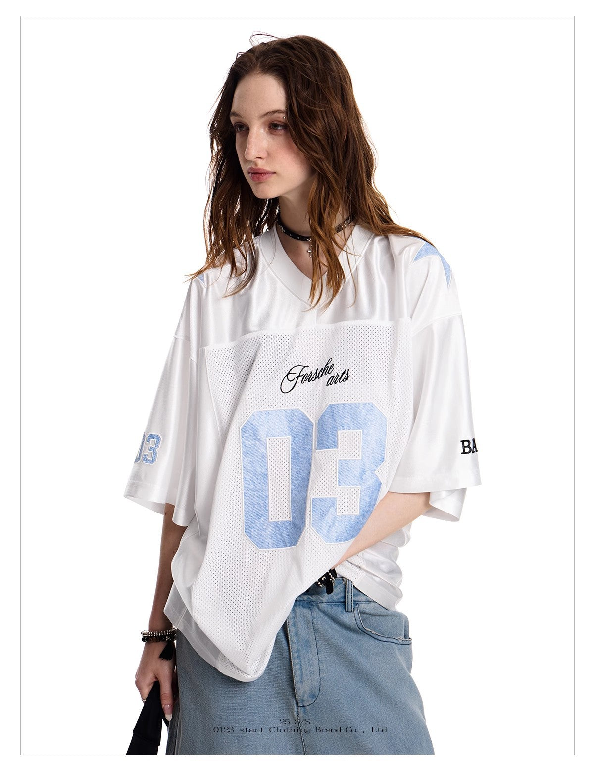 American hip-hop jersey T-shirt