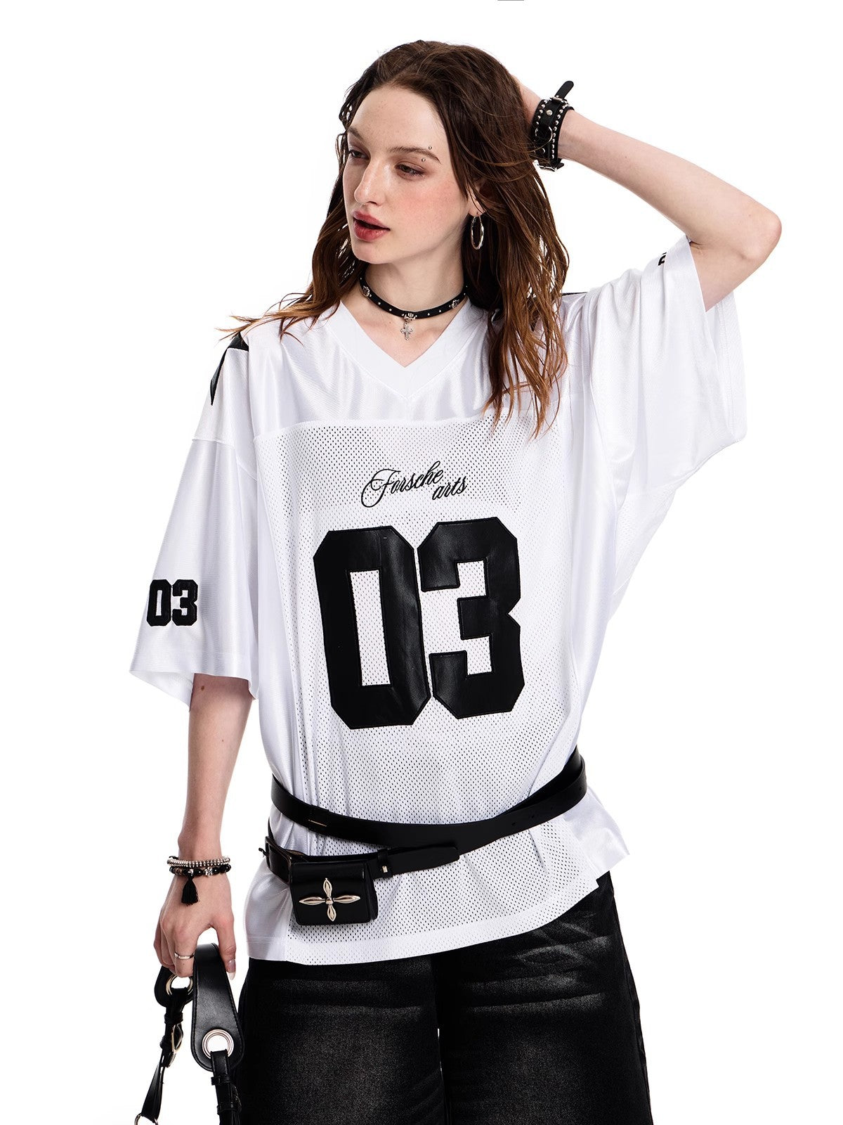 American hip-hop jersey T-shirt