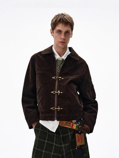 American Retro Flight Jacket with Aircraft Buckle