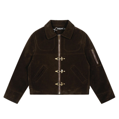 American Retro Flight Jacket with Aircraft Buckle