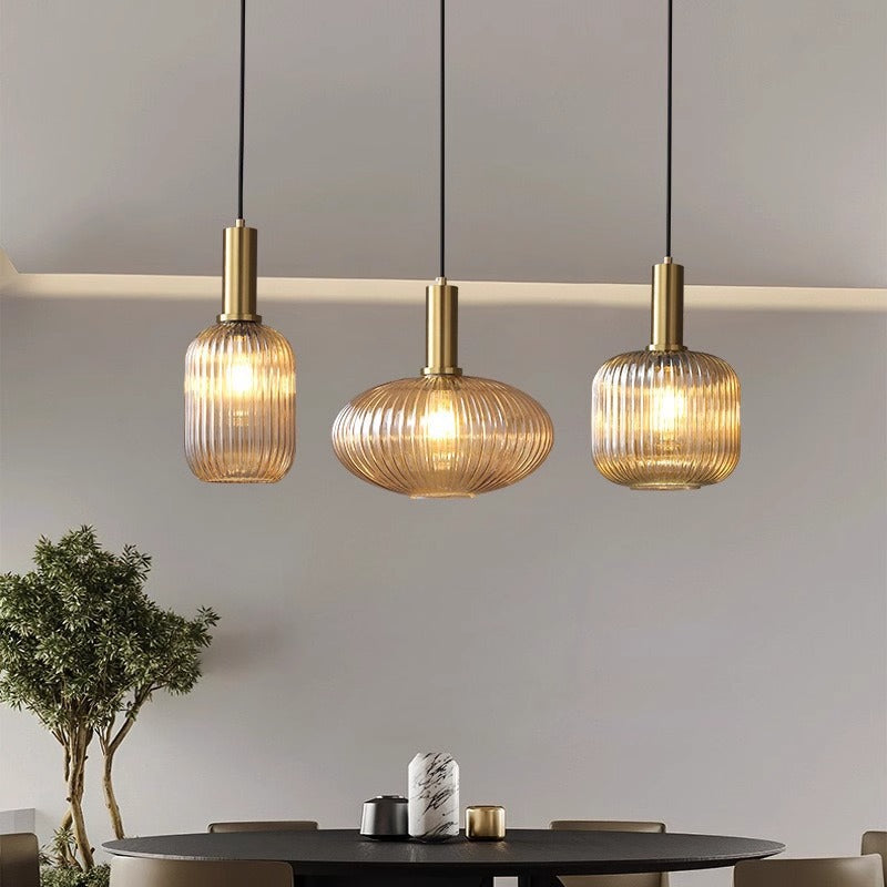 American retro glass chandelier