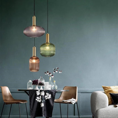 American retro glass chandelier