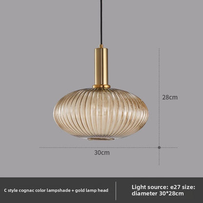 American retro glass chandelier