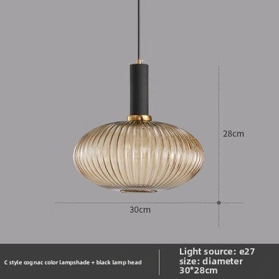 American retro glass chandelier
