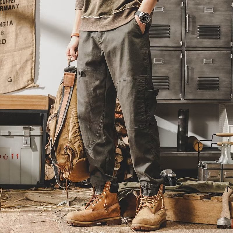 American Retro Heavyweight Workwear Casual Pants