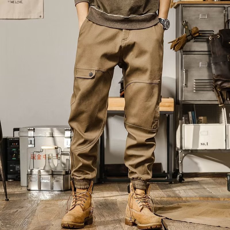 American Retro Heavyweight Workwear Casual Pants