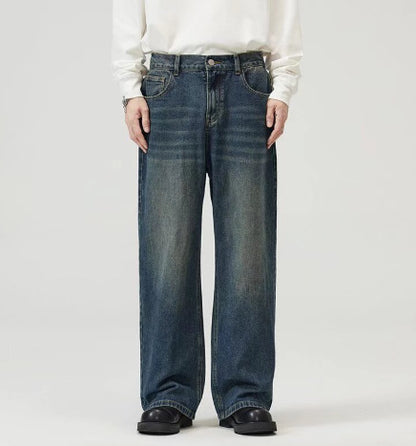 American Retro Simple Straight-Leg Jeans