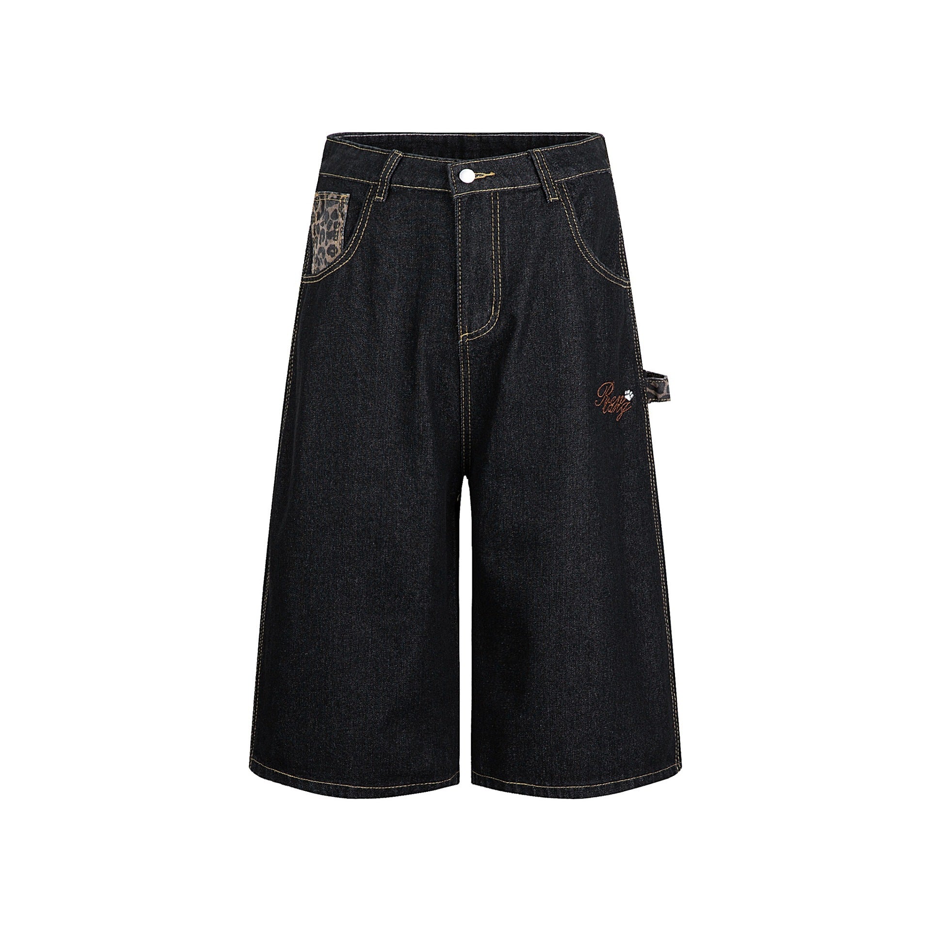 American Retro Style Loose Wide-Leg Denim Trousers