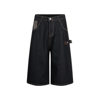 American Retro Style Loose Wide-Leg Denim Trousers