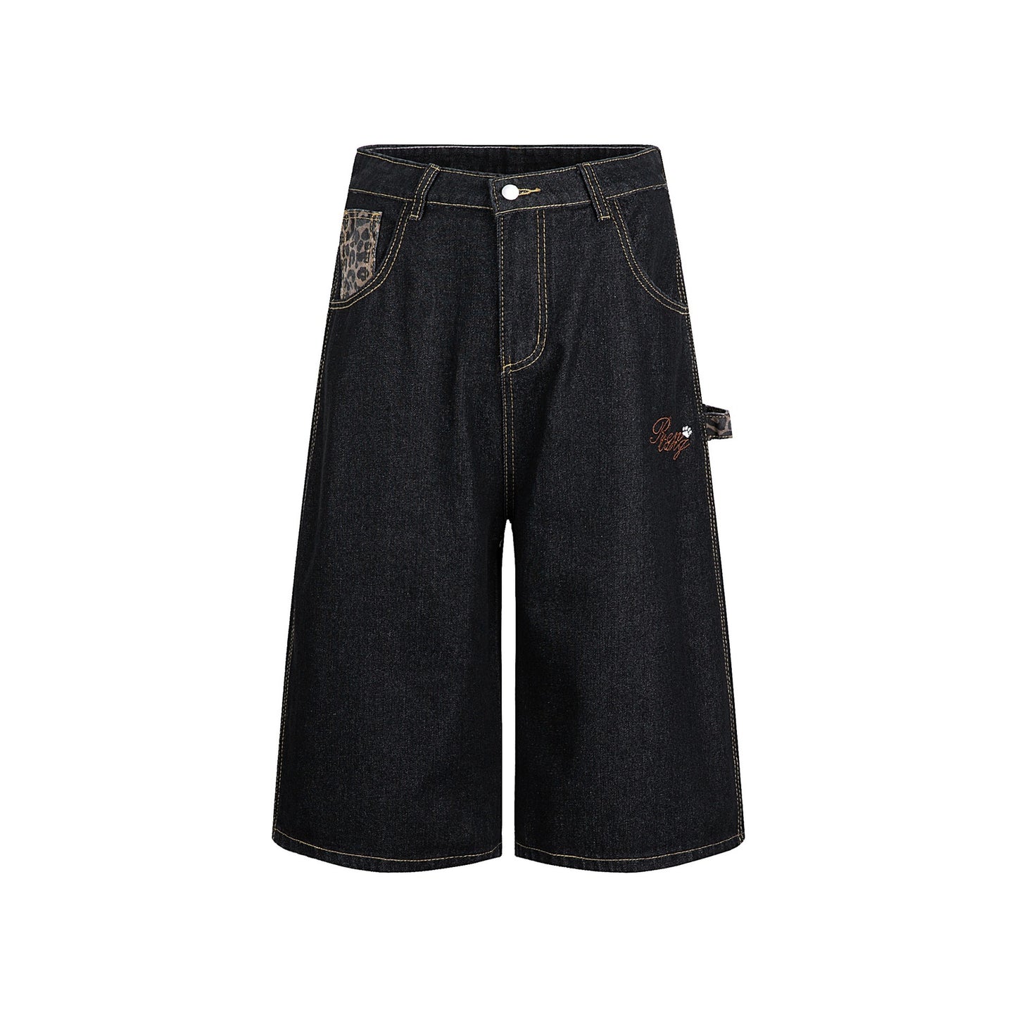 American Retro Style Loose Wide-Leg Denim Trousers
