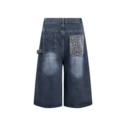 American Retro Style Loose Wide-Leg Denim Trousers