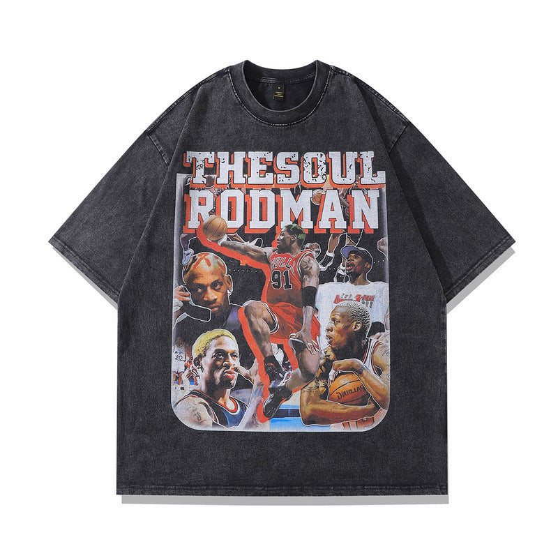 American street retro short-sleeved shirt