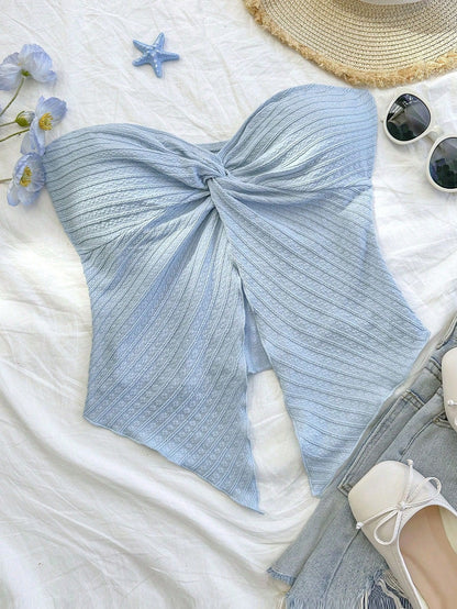 American-style backless lingerie, strapless top with a low-cut design
