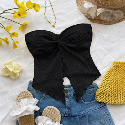 American-style backless lingerie, strapless top with a low-cut design