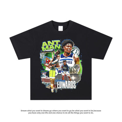 American-style blockbuster nba star printed T-shirt