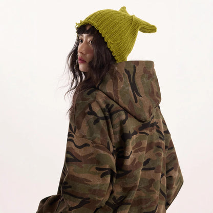 American-style camouflage hoodie jacket