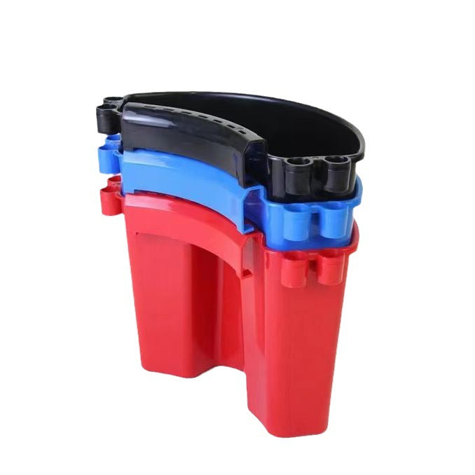 American-style car washing bucket with hanging hook and detailing brush