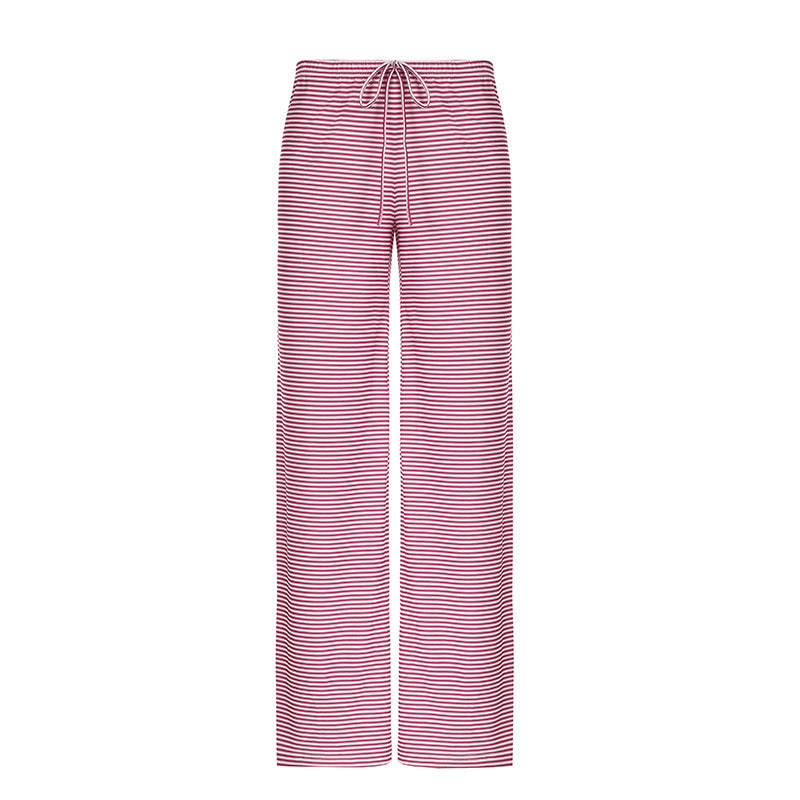 American-Style Casual Striped Long Pants