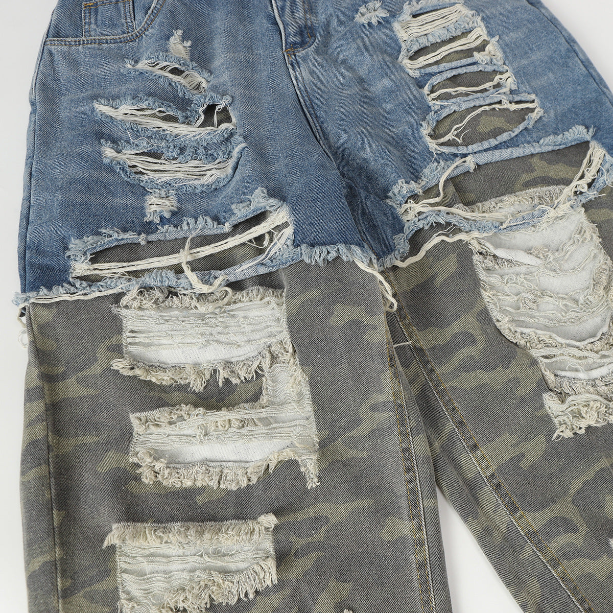 American-style high street jeans wide-leg pants