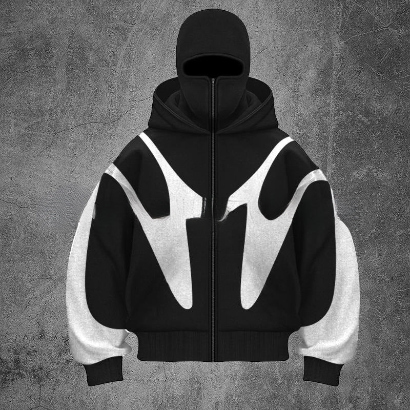 American Style Hooded Zipper Cardigan Sweater