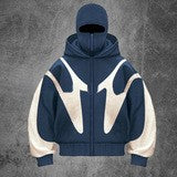 American Style Hooded Zipper Cardigan Sweater