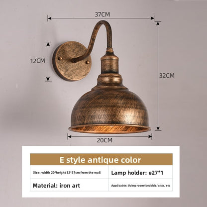 American style loft Industrial Wind bedside wall lamp Villa courtyard outdoor wall lamp restaurant bar decorative lighting fixtures
