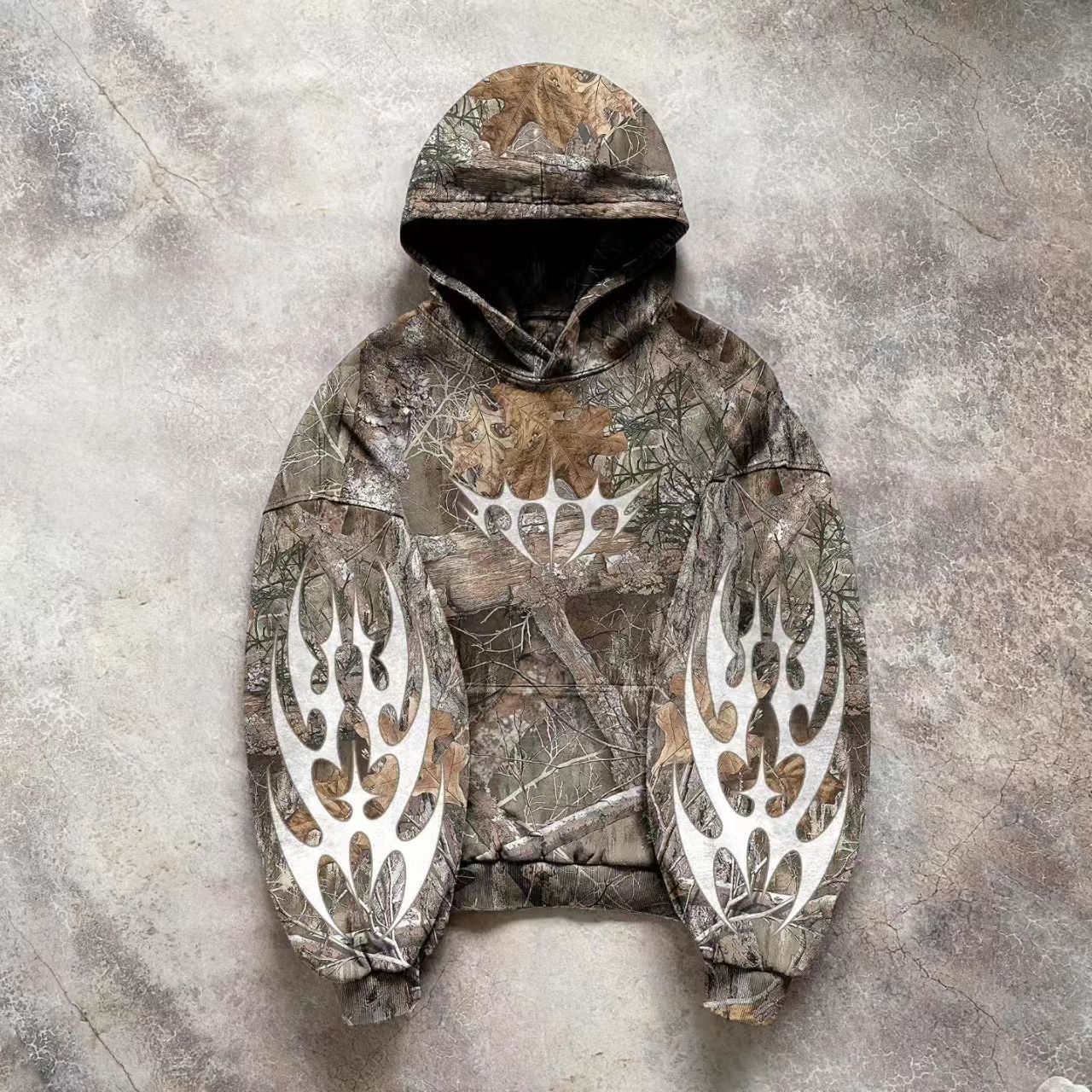 American-style retro hoodie