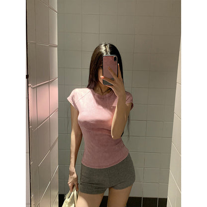 American-style retro short-sleeved shirt