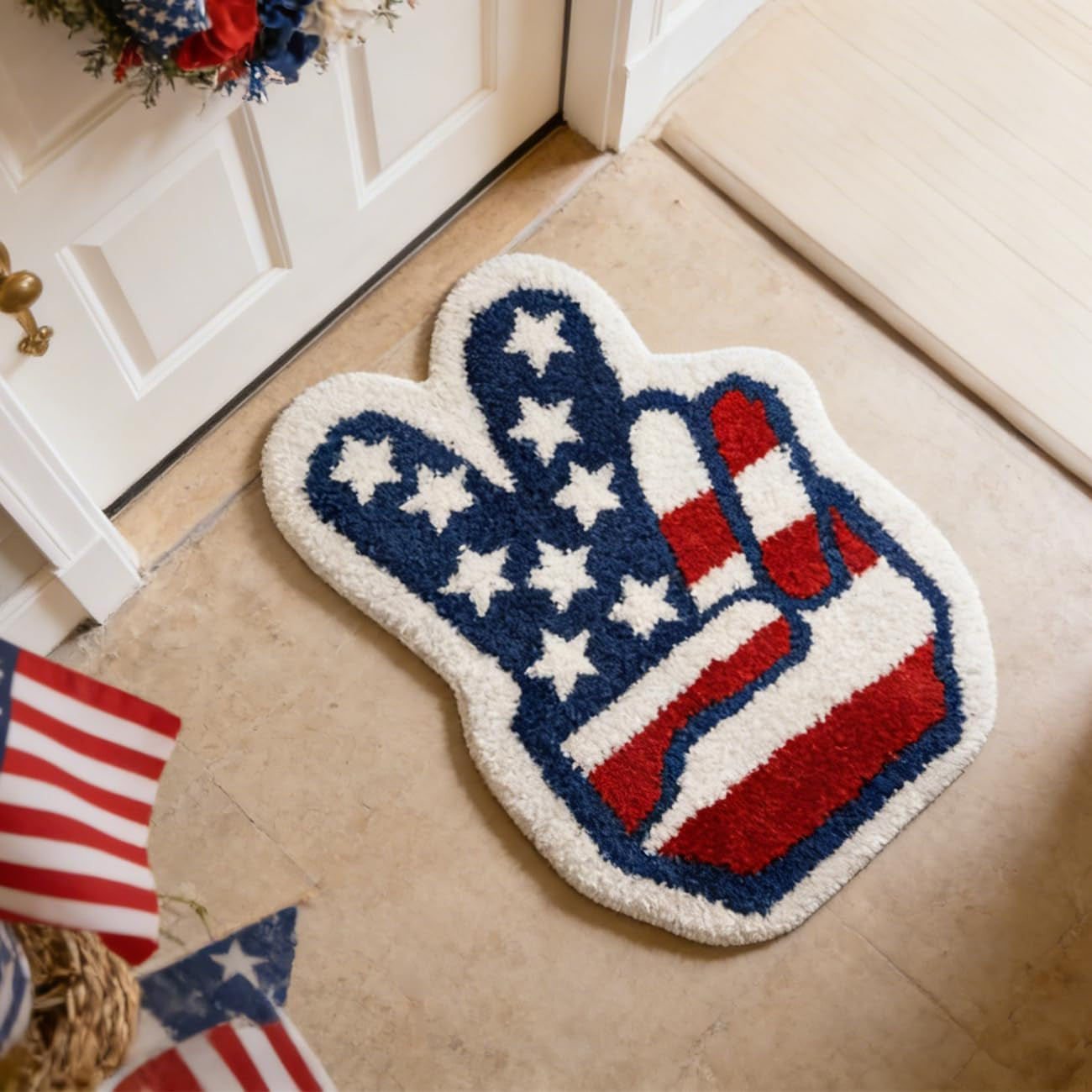 American Style Stars Stripes Floor Mat