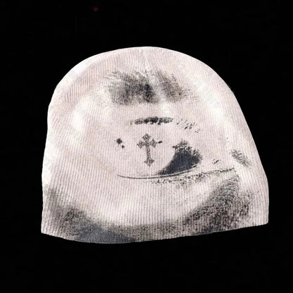 American-style subculture printed knitted hat