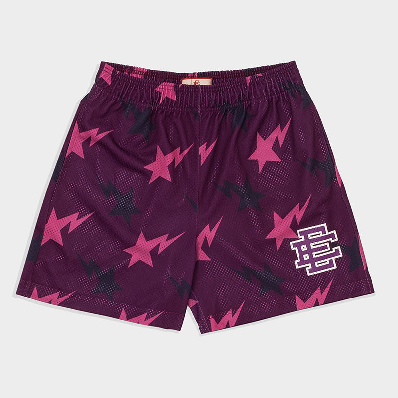American style trendy elasticated short pants