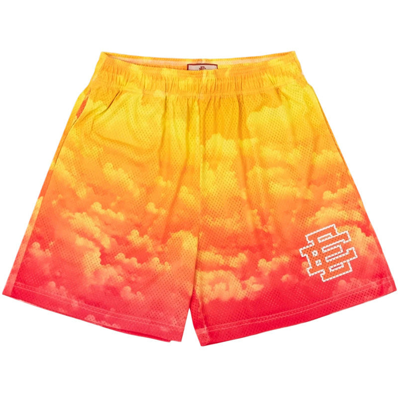 American style trendy elasticated short pants