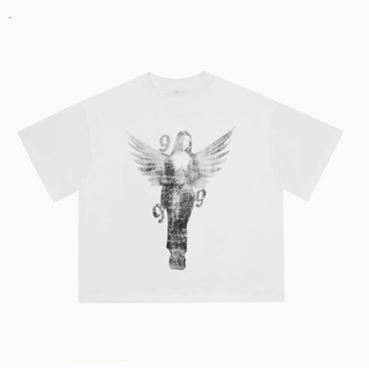American trend high street hip-hop short-sleeved shirt