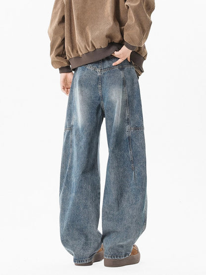 American washed denim jeans