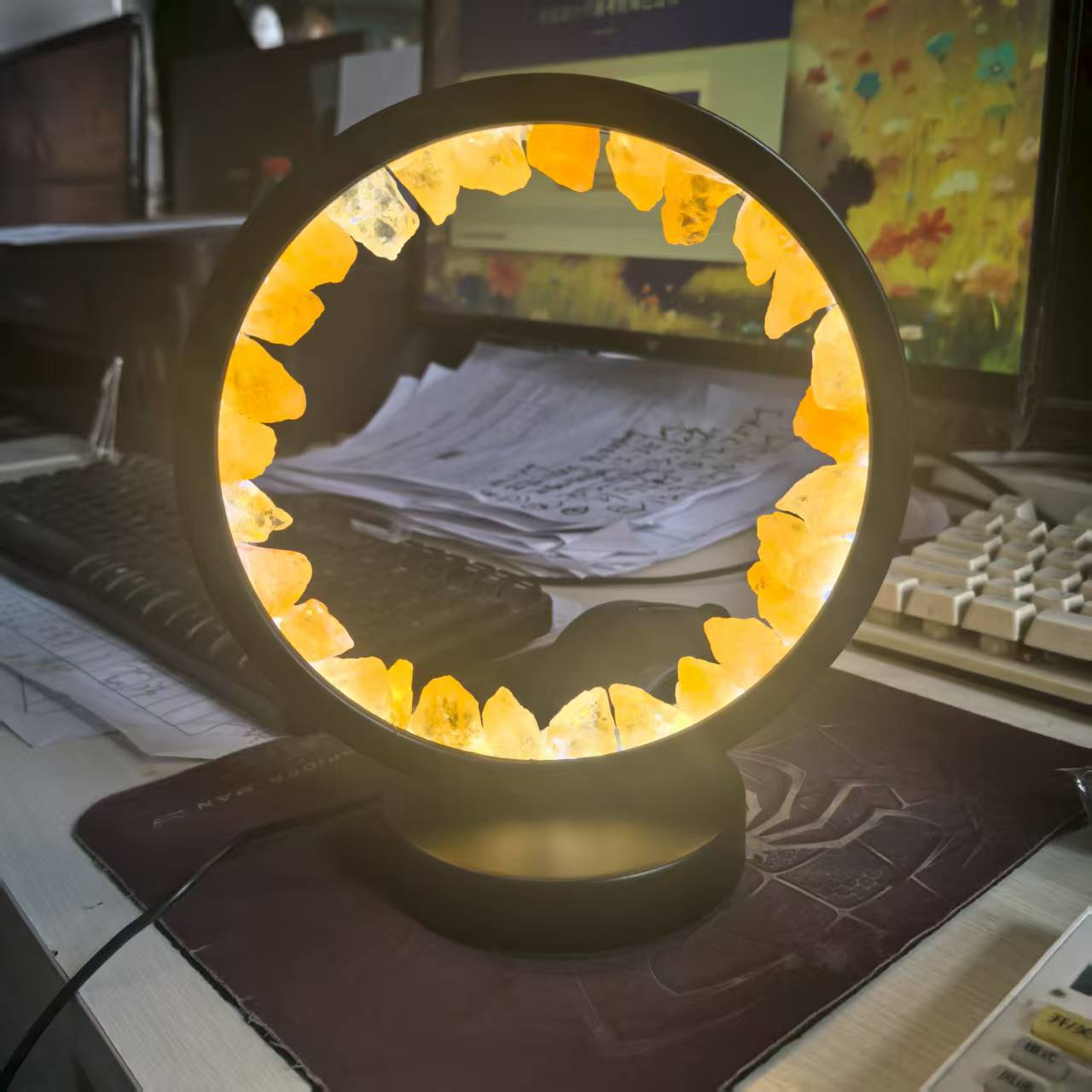 Amethyst Round Night Light