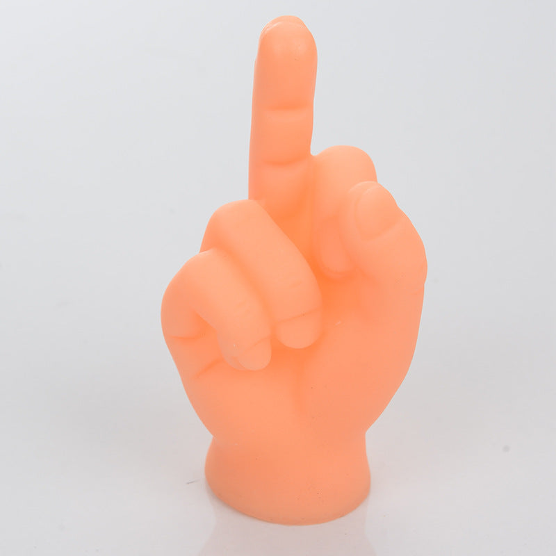 Amusing Rubber Finger Gesture Gloves