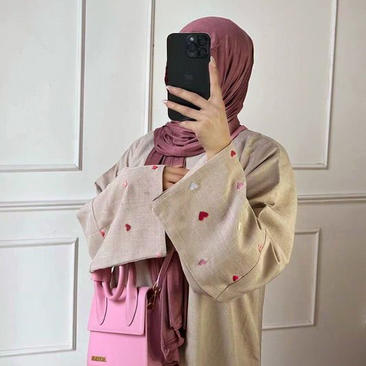 An elegant cardigan robe