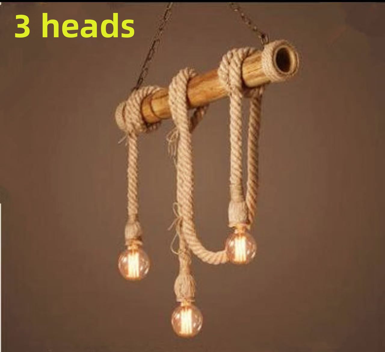 Ancient hemp rope chandelier