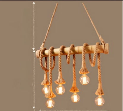 Ancient hemp rope chandelier