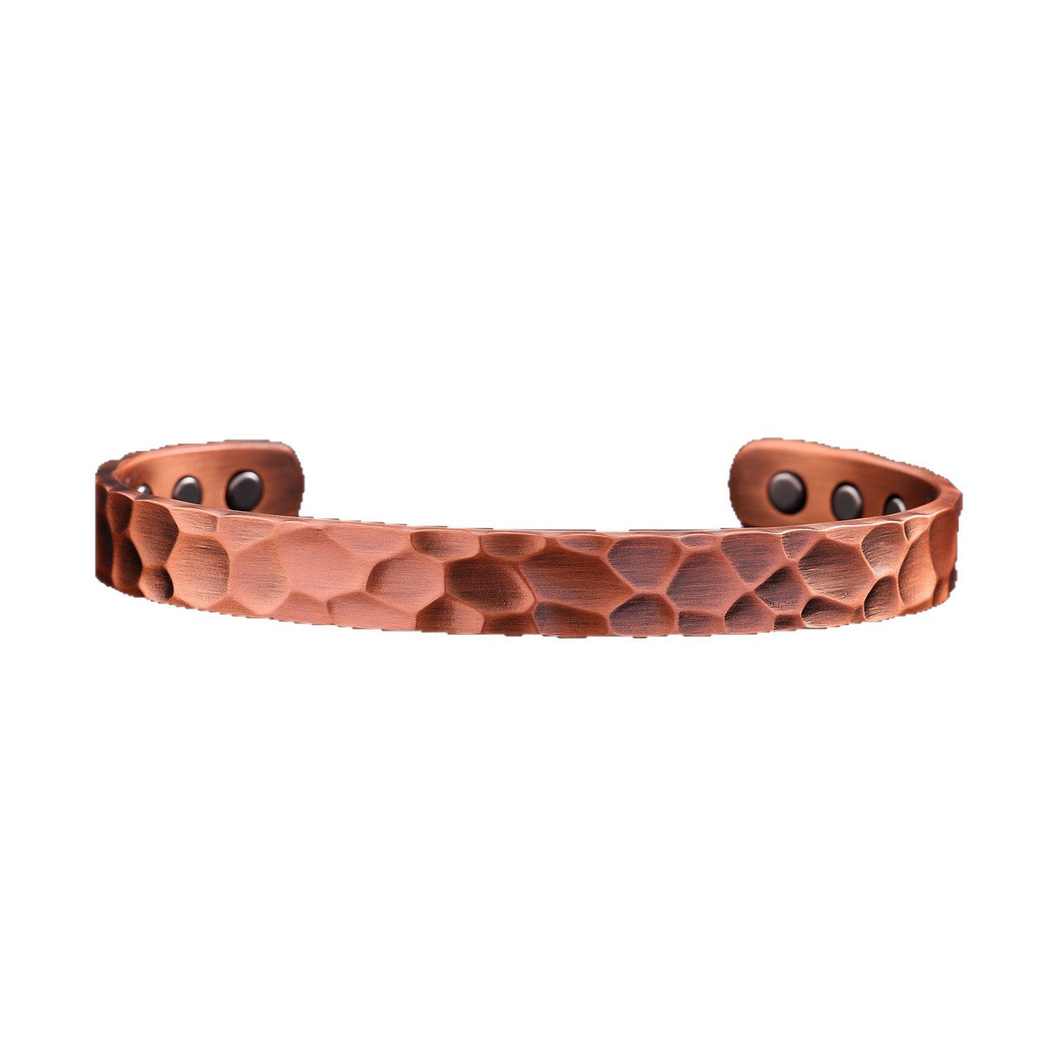 Ancient pure copper bracelet, copper-red antique copper brushed magnet bracelet, entrepreneurial design, striped twisted bracelet, factory wholesale